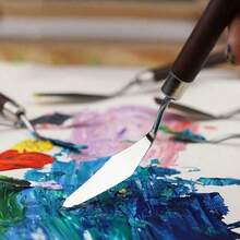 7/9件套不锈钢油画刀艺术家刮刀艺术工具文具蛋糕烘焙用品绘画素描可爱 - 刮刀 - 查看 11
