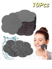 Compressed Cellulose Heart Shape Facial Sponges Natural Cosmetic Spa Sponges Reusable For Facial Cleansing Exfoliating - Watermelon Pink - View 27