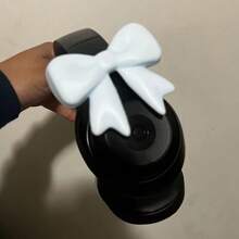 2Pcs Silicone Bow Headphone Accessories Cute Bow Clip Headphone Attachment Decorations For Women Gamers - White - View 2