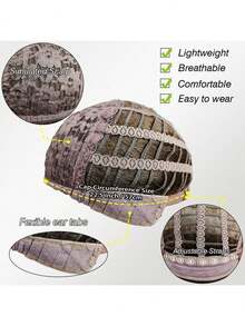 Peluca corta y rizada de color marrón para hombre, peluca de disfraz de Halloween y cosplay - Multicolor - Ver 7