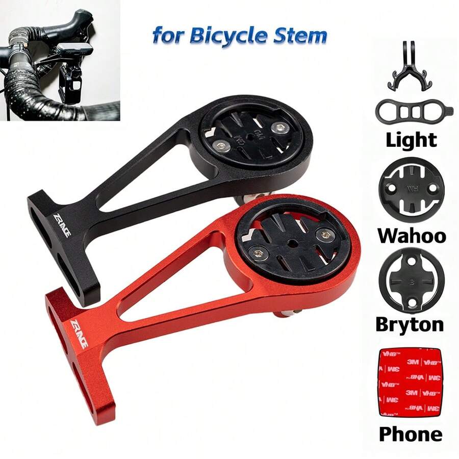 ZRACE Bicycle Computer Front Mount Holder Compatible With Garmin/Bryton/GoPro/Smartphone/IGPSPORT - Red - View 1