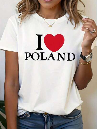 Camiseta de Mujer Camiseta Blanca Camiseta de Una Pieza Impresa Camiseta de Algodón de 180gsm Cuello Redondo Estilo Femenino Casual Relajado Artículoás Vendido