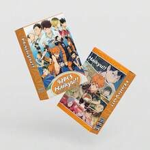 HYQYUU 排球 60张卡片 + 32张贴纸 盒装高清LOMO卡片，动漫周边，收藏品，小礼物，万圣节，圣诞节礼物 - 彩色 - 查看 4