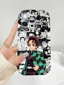 : personaje de anime con espada y paneles. Esta elegante funda es compatible con iPhone 17, 16, 15, 14 Pro Max, 13, 12, 11, XR y XS Plus. Fabricada en TPU flexible, resistente a golpes y arañazos, ofrece una excelente protección contra caídas y un agarre cómodo. Es un regalo ideal para familiares, amigos y seres queridos, y una opción perfecta para festivales. - transparente - Ver 5