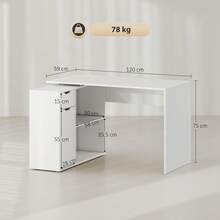 Home Office Desks - White - View 5