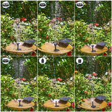 Solar Powered Fountain Pump, Suitable For Bird Bath, Upgraded Mini Solar Fountain With 6 Nozzles, Vertical Solar Panel Kit, Applicable For Garden, Pond, Swimming Pool And Outdoor Use - Black - View 6