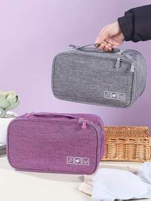 Lightweight Portable Travel Organizer Bag - Secure Zipper Pouch, Convenient For Storing And Efficiently Organizing Various Items (Random Color Depth) - Multicolor - View 7