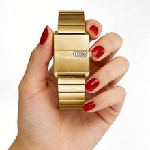 女士方形奢华腕表，矩形数字表盘，30米防水，设计优雅，不锈钢表带，防水，休闲时尚，日常佩戴或作为礼物都非常合适。 - 均碼 - 查看 3