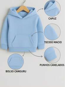 Moletom Canguru Infantil Estampa Brasil Coração 1011  Copa do Mundo Verde Amarelo Bandeira Hexa Seleção Lindo Frio Inverno - Branco - Visão 4