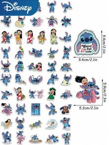 50pcs Disney Stitch Sticker Cartoon Anime Lilo Pelekai Decals For Laptops Luggage Skateboard Bicycle Phone Stickers Gifts Toy - A - View 5