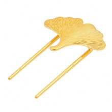 Gold-Plated Leaf Vein Leaf Shaped Bookmarks - Ginkgo Leaf+Maple Leaf Double Pin Design For Reading Marks, Preferred By Light Luxury Cultural And Creative Enthusiasts And Literary Readers. - Gold - View 5