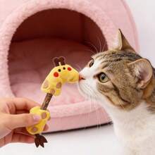 1个猫咪毛绒玩具，耐啃咬，清洁牙齿，清新口气，猫咪解闷神器，卡通柔软毛绒玩具，呵护牙齿，猫咪磨牙玩具 - 彩色 - 查看 6