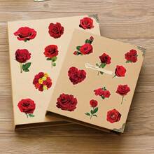 50 Pcs Transparent Red Rose Stickers - PET Waterproof For Wedding, Proposal & Gift Boxes, Phone Cases - 50PCS - View 8