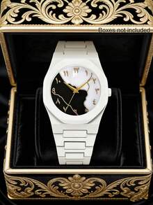 Unisex White Rubber Strap Quartz Watch, Sports Casual Style, Novel Design, Adjustable Strap, Round Dial With Rivets, Suitable For Daily Wear, Birthday Gift, Party, Holiday Gathering, Ideal Choice For Yourself Or Friends. (Box Not Included) - White - View 12