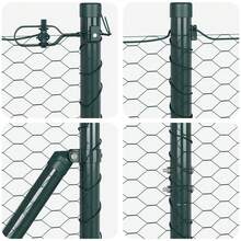 vidaXL 50 X 1,6 M (36 Mm Gitter) Grüne Zaunpfosten Aus Stahl Und PVC - A - View 9