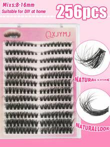 12 Rows, 216 Clusters Of False Eyelashes. Eyelash Extension, D-Shaped Curled Clusters, Single Lashes, Natural Makeup Look, Voluminous Lash Extension, Fine Lash Extension. DIY At Home. - D - View 4