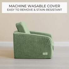 CZKQ ZICOTO Silla y Sofá Resistente para s Pequeños - El Sofá Perfecto para s y Niñas - Sillas de Sofá Plegables Ideales para Dar a Tus Hijos un Lugar  y Divertido para Sentarse - Salvia - Ver 5