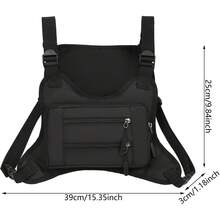 Bolsa De Chaleco Para Correr Frontal Con Bolsas Teléfono Y Almacenamiento Entrenamiento Ciclismo Bolsa De Pecho Deportiva Resistente Agua Hombres Chaleco Táctico Con Correa - C - Ver 9