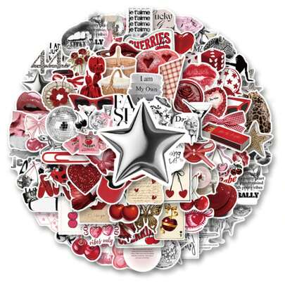100pcs Y2K Aesthetic Stickers, Including Downtown Style, Black & White Style, Retro Style, Graffiti Style, Made Of Waterproof Vinyl Material, Suitable For Water Bottles, Laptops, Phones, Skateboards, Scrapbooks, Diaries, Great Gift Item.