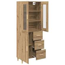 vidaXL Highboard Handwerks-Eiche 69,5 X 34 X 180 Cm Holzwerkstoff - Gelb - Übersicht 5