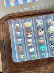 高品质手工美甲模具，蝴蝶结设计，宠物爱好者系列 - 無色 - 查看 8