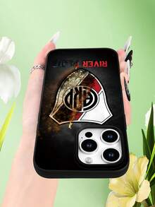 Classic River Plate Pattern Fashionable Men's And Women's Large Hole Anti Fall Phone Case Phone Case For IPhone 17/17PRO/17AIR/17PROMAX/16E/16/16PRO/16PLUS/16PROMAX/15/15PLUS/15PRO/15PROMAX/14/14PLUS/14PRO/14PROMAX/13/13PRO/13PROMAX/12/11( Internet Celebrity's Birthday Gift, Easter Gift, Valentine's Day Gift For Friends, Girlfriends, Boyfriends, Family) - Black - View 7