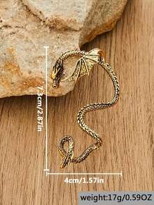 2 Stücke Bohemien Stil Gotisch Vintage Drachen Ohrringe - Einzigartiges Geschenk für Frauen, Elf Kostüm Accessoires und Cosplay Requisiten, perfekt für Partys, Maskeraden und den Alltag, ideales Geburtstagsgeschenk - Verschiedenfarbig - Übersicht 11