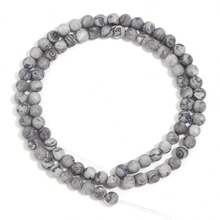 1pc Natural Stone Map Beads, Matte Finish, Assorted Sizes 4/6/8/10/12mm, Suitable For DIY Bracelet, Necklace, Jewelry Making, Accessories - map stone - View 11