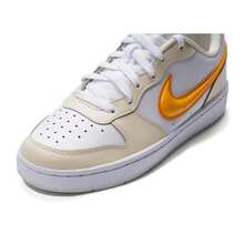 Nike Zapatillas casuales Recraft Court Borough Low (GS) para niños, zapatos cómodos de caña baja, ligeros y transpirables para uso diario y deportes al aire libre, IQ9796-171 - Blanco/Amarillo - Ver 7