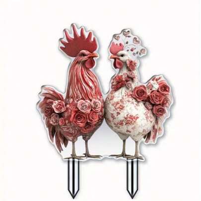 Happy Easter 2D Acrylic Garden , Bunny Family Yard Sign, Colorful Easter Egg Lawn Ornament, Spring Outdoor Waterproof Decor, Flat Weatherproof Holiday Garden Insert