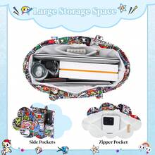 Official Tokidoki Tote Bag With Unicorno Keychain, Cartoon Canvas Bag Handbag Large Capacity Shoulder Bag For Women Girls - 彩色 - 查看 4