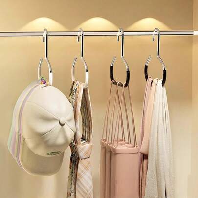 Multifunctional Hat Holder Rack, Storage Hooks For Dorm Wardrobe, Caps, Ties, Belts, Scarves, Portable Travel Hanger For Home, Campus, Hotel