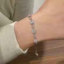 1款精致优雅的闪亮方形手镯 - 方形 - 查看 5