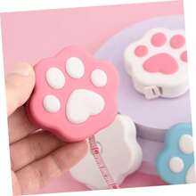 2pcs Cute Cartoon Cat Paw Mini Retractable Tape Measure, Soft Flexible Ruler With Button, Suitable For Tailoring, Sewing, Body Measurement, Portable Small Size - A - View 9