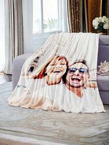 1pc Customized Photo Blanket, Valentine's Day Decor, Mother Gifts, Mother's Day Gift,  Mother's Day Gifts,  Personalized Photo Blanket, Family Photo, Pet Photo, Couple Photo Customization, Suitable For Mother's Day, Father's Day, Valentine's Day, Carnival, Easter, Thanksgiving, April Fools' Day, Back To School, Office Nap Blanket, Personal Customized Blanket, Durable, Breathable, Lightweight, Washable, Funny, Cute, Love, Soft, Comfortable, Elegant, Simple, Custom, Personalized, Unique, Ideal Gifts For Him,Customized Throws,Family Moments - Màu sắc hỗn hợp - Xem 6