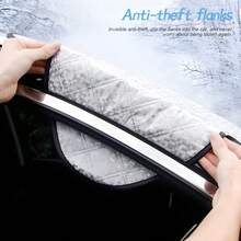 LoyaForba Car Magnetic Windshield Snow Cover, 4 Layers WAaterproof Windproof Protection, Snow, Ice, Sun, Frost Defense, Universal For SUV, Truck, Sedan, Van ( Silver) - Silver - View 10