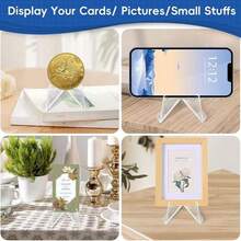 10pcs/20pcs/30pcs Acrylic Card Display Stands, Sports Card Holders, Trading Card Racks, Rating Card Displays, Baseball Card Stands, Card Storage Racks, Tarot Coin Sports Card Holders, 2.2 Inch Height - 1 - View 10