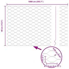 vidaXL Hexagonzaun Grün 0,4 X 10 M PVC - A - View 3