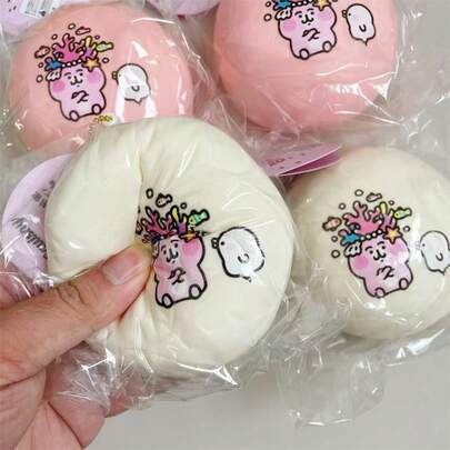 可爱减压捏捏乐玩具套装 - 柔软慢回弹白色粉末造型减压玩具，可爱捏捏手指玩具，适合儿童和成人，是缓解焦虑的理想选择，也是派对礼物和桌面装饰的绝佳选择。