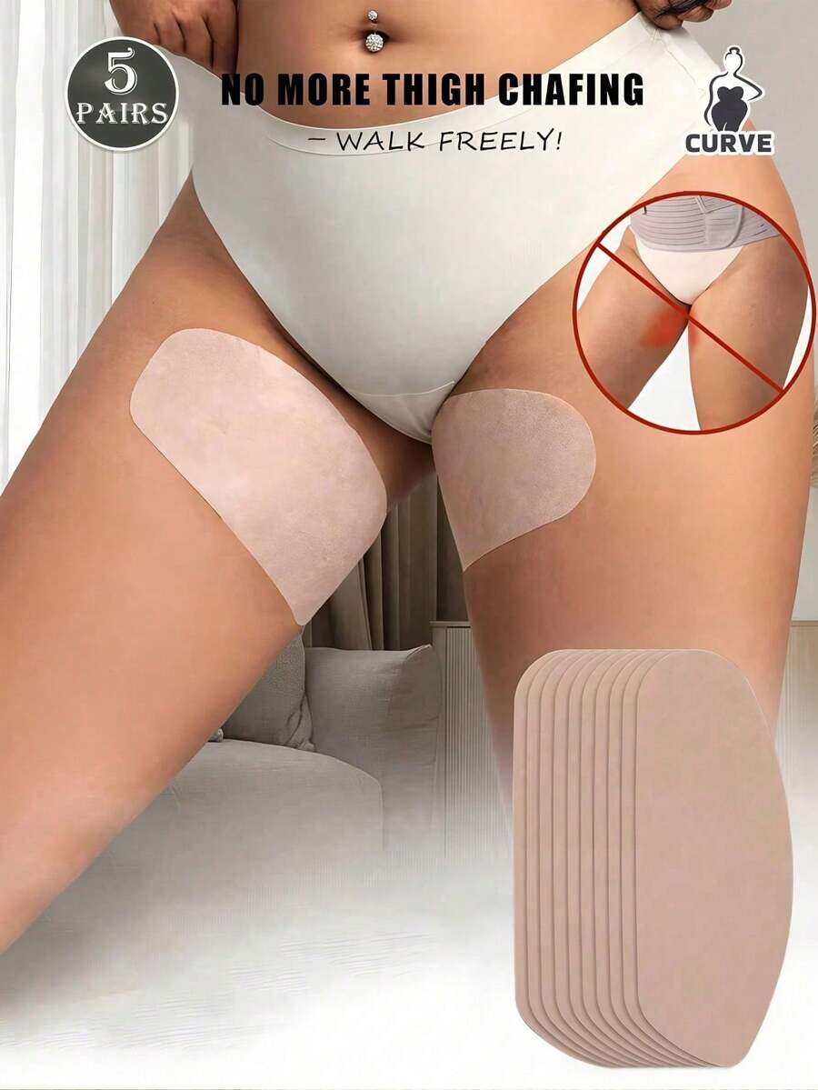 10/20pcs Women's Thigh Chafing Guards, Inner Thigh Anti-Friction Pads, Invisible Leg Protectors For Walking, Running, Workout And Exercise - Multicolor - View 1