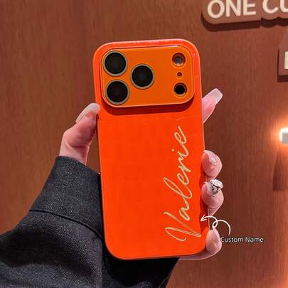 Personalized Custom Monogrammed Name Engraved Crocodile Print Phone Case Compatible With IPhone 17 16 15 14 13 Pro Max Models Impact-Resistant Scratch-Proof Fingerprint-Resistant Design Premium Leather Construction With Luxurious Texture Cover Ideal For Anniversaries Birthdays Christmas And Gifting Occasions