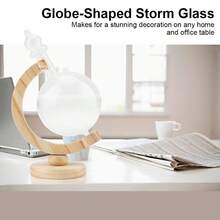 Globo de cristal, botella meteorológica esférica, decoración del hogar, adorno, regalo - Blanco - Ver 8