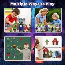 150-300pcs Magnetic Building Blocks Toy Set, Create Hellish Forest Scene - STEM Montessori Sensory Toys For Kids, Suitable For Construction And Creation, Creative Building Toys, Family Interactive Games, Educational Learning Toys, DIY Craft Toys, Classroom Gifts, Back To School & Educational Institution Supplies, Gifts For Boys & Girls 3+ Years Old - Nhiều màu - Xem 5