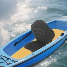 Portable Kayak Seat With 15mm Padded Cushion, Adjustable Metal Buckles, Contoured Backrest, Foldable Lightweight Oxford Cloth Seat For Kayak Canoe SUP Fishing Boat - Black - View 5