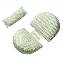 Cuscino ergonomico per la gravidanza a forma di U per un supporto ottimale delle future mamme - Verde pastello - Visualizzare 1