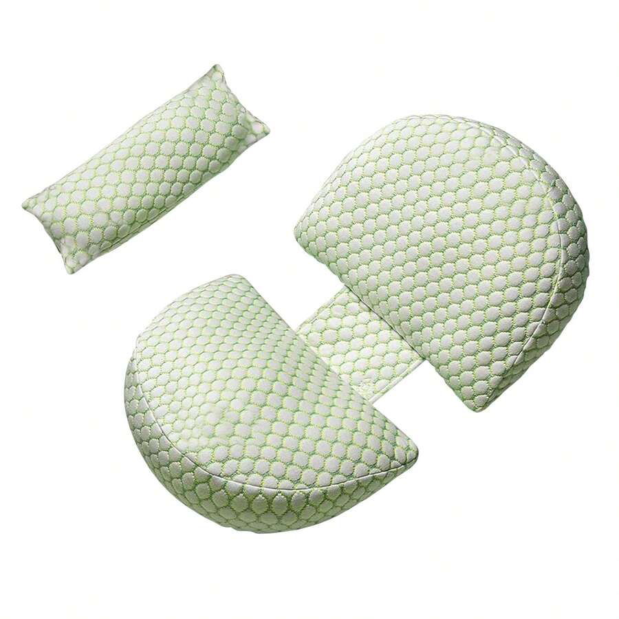 Cuscino ergonomico per la gravidanza a forma di U per un supporto ottimale delle future mamme - Verde pastello - Visualizzare 1