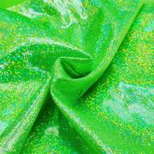 1pc Laser Holographic Metallic Shiny Fabric, Soft Drape Easy Cut Design For DIY - Multicolor - View 79