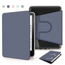 适用于 Kindle 2024/2022 第 11 代 6 英寸电子阅读器磁吸保护套 C2V2L3 RS23CV 亚克力保护壳，支持自动唤醒/睡眠功能，360° 旋转支架 - 彩色 - 查看 3