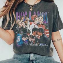 Hollanov Heated Rivalry Vintage Shirt, Hockey Romance Tee, Team Hollanov Fan Gift - 黑色 - 查看 1