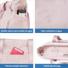 Bolso Tote Para MujerBolso Bandolera Con Hebilla Para Esterilla De Yoga Adecuado Para Gimnasio Lugar De Trabajo - Rosa - Ver 5